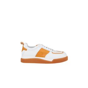 Bueno Shoes 01WZ10401 Beyaz Turuncu Deri Kadın Spor Ayakkabı