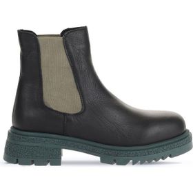 Bueno Shoes 01WZ1403 Siyah Haki Deri Kadın Topuklu Bot