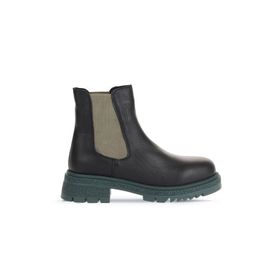 Bueno Shoes 01WZ1403 Siyah Haki Deri Kadın Topuklu Bot