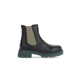Bueno Shoes 01WZ1403 Siyah Haki Deri Kadın Topuklu Bot