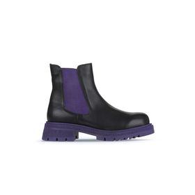 Bueno Shoes 01WZ1403 Siyah Lila Deri Kadın Topuklu Bot