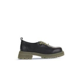 Bueno Shoes 01WZ1421 Siyah Haki Deri Kadın Klasik Ayakkabı