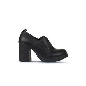 Bueno Shoes 01WZ3200 Siyah Deri Kadın Topuklu Ayakkabı