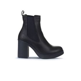 Bueno Shoes 01WZ3202 Lacivert Deri Kadın Topuklu Bot