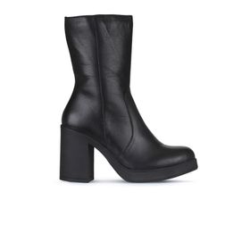 Bueno Shoes 01WZ3203 Siyah Deri Kadın Topuklu Bot