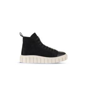 Bueno Shoes 01WZ4101 Siyah Süet Kadın Düz Bot