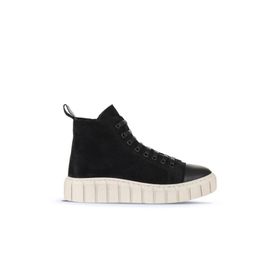 Bueno Shoes 01WZ4101 Siyah Süet Kadın Düz Bot