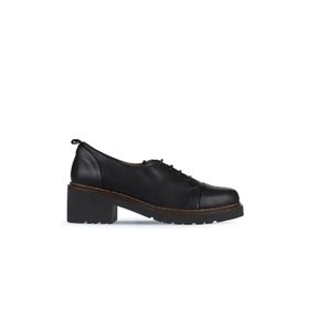 Bueno Shoes 01WZ4403 Siyah Deri Kadın Topuklu Ayakkabı
