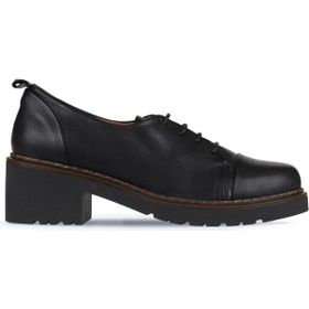 Bueno Shoes 01WZ4403 Siyah Deri Kadın Topuklu Ayakkabı