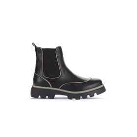 Bueno Shoes 01WZ6505 Siyah Gri Deri 01 Kadın bot