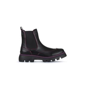 Bueno Shoes 01WZ6505 Siyah Mor Deri Kadın Düz Bot