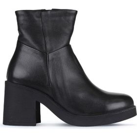 Bueno Shoes 01WZ7100 Siyah Deri Kadın Topuklu Bot
