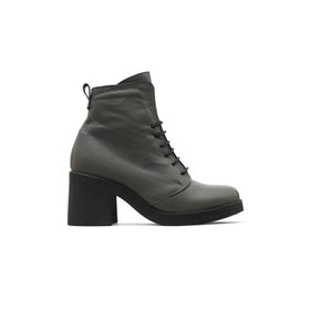Bueno Shoes 01WZ7107 Gri Amf Deri Kadın Topuklu Bot