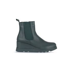 Bueno Shoes 01WZ7200 Yeşil Deri Kadın Dolgu Topuklu Bot