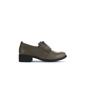 Bueno Shoes 01WZ7403 Haki Deri Kadın Klasik Ayakkabı