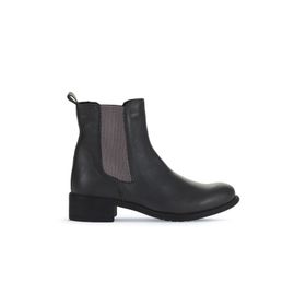 Bueno Shoes 01WZ7404 Gri Koyu Deri Topuklu Kadın Bot