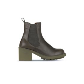 Bueno Shoes 01WZ7902 Haki Deri Topuklu Kadın Bot