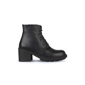 Bueno Shoes 01WZ7904 Siyah Deri Kadın Topuklu Bot