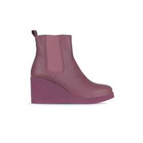 Bueno Shoes 01WZ8302 Mor Deri Kadın Dolgu Topuklu Bot
