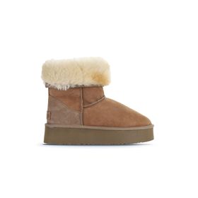 Bueno Shoes 05AG2024054 Sahra Süet Kadın Dolgu Topuklu Bot
