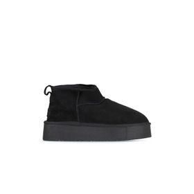 Bueno Shoes 05AG2074054 Siyah Süet Kadın Dolgu Topuklu Bot