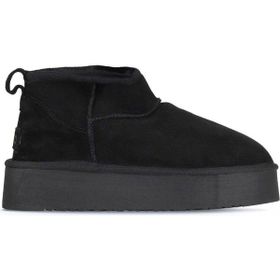 Bueno Shoes 05AG2074054 Siyah Süet Kadın Dolgu Topuklu Bot