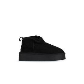 Bueno Shoes 05AG2074054 Siyah Süet Kadın Dolgu Topuklu Bot