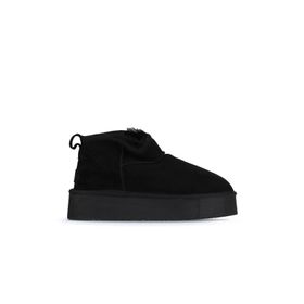 Bueno Shoes 05AG2074054 Siyah Süet Kadın Dolgu Topuklu Bot