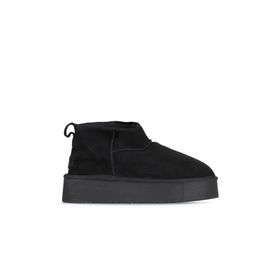 Bueno Shoes 05AG2074054 Siyah Süet Kadın Dolgu Topuklu Bot