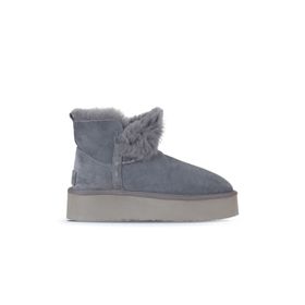 Bueno Shoes 05AG2104054 Mavi Süet Kadın Dolgu Topuklu Bot