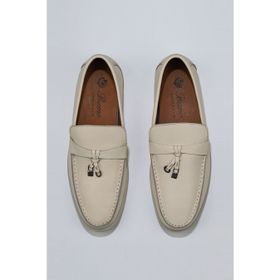 Bueno Shoes 05ms101 Bej Flotter Deri Erkek Klasik Ayakkabı