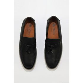 Bueno Shoes 05MS101 Siyah Flotter Deri Erkek Loafer