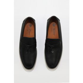 Bueno Shoes 05MS101 Siyah Flotter Deri Erkek Loafer