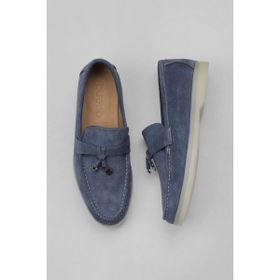 Bueno Shoes 05WS101 Mavi Süet Kadın Loafer
