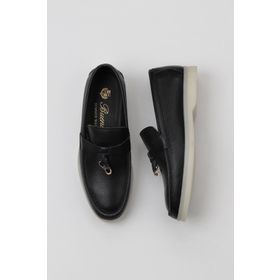 Bueno Shoes 05WS101 Siyah Flotter Deri Kadın Loafer