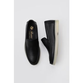 Bueno Shoes 05WS102 Siyah Flotter Deri Kadın Loafer
