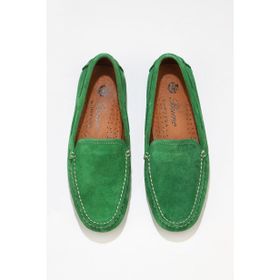Bueno Shoes 05WS230 Yeşil Süet Kadın Loafer