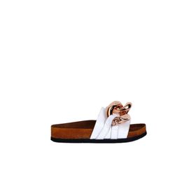 Bueno Shoes 05WT066 Beyaz Napa Deri Kadın Terlik