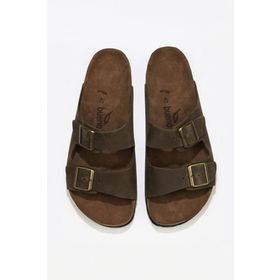 Bueno Shoes 05WT100 Haki Nubuk Deri Kadın Düz Terlik
