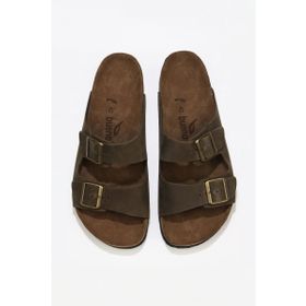 Bueno Shoes 05WT100 Haki Nubuk Deri Kadın Düz Terlik