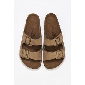 Bueno Shoes 05wt100 Kum Nubuk Deri Kadın Düz Terlik