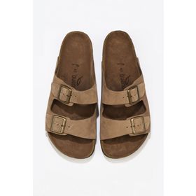 Bueno Shoes 05wt100 Kum Nubuk Deri Kadın Düz Terlik