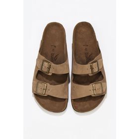 Bueno Shoes 05wt100 Kum Nubuk Deri Kadın Düz Terlik