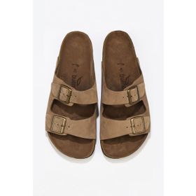 Bueno Shoes 05wt100 Kum Nubuk Deri Kadın Düz Terlik