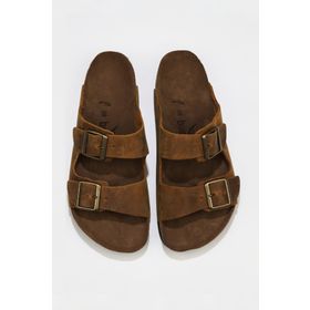 Bueno Shoes 05wt100 Sarı Greyzi Deri Düz Kadın Terlik