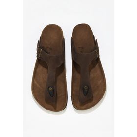 Bueno Shoes 05WT101 Kahverengi Nubuk Deri Kadın Parmak Arası Terlik