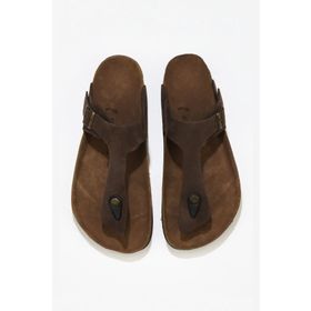 Bueno Shoes 05WT101 Kahverengi Nubuk Deri Kadın Parmak Arası Terlik