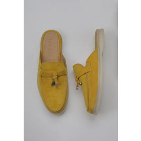 Bueno Shoes 05WT103 Sarı Süet Kadın Düz Terlik