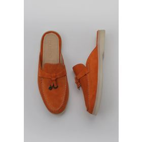 Bueno Shoes 05WT103 Turuncu Süet Kadın Düz Terlik