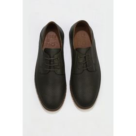Bueno Shoes 07M0963 Haki Messi Deri Erkek Düz Ayakkabı